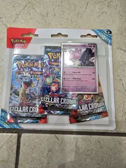 Pokemon TCG Scarlet & Violet Stellar Crown 3-Pack Blister Tinkaton Promo Card #7 - Image 1