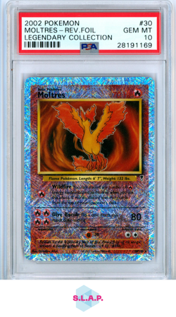 MOLTRES-REV.FOIL POKEMON LEGENDARY COLLECTION 2002 30 PSA 10 - Image 1