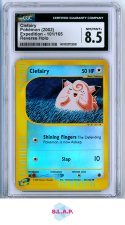 CLEFAIRY EXPEDITION REVERSE HOLO 101/165 POKEMON CGC 8 - Image 1