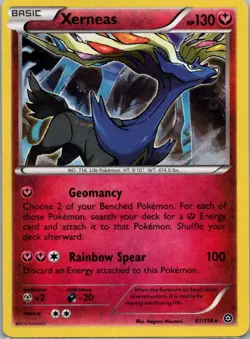 Pokemon TCG Xerneas 81/114 Steam Siege Holo NM - Image 1