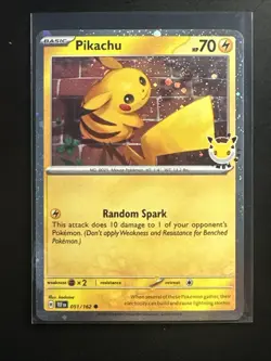 Pikachu 2026 Pokemon Day Stamp 051/162 Temporal Forces - Promo Cosmos Holo NM-M - Image 1