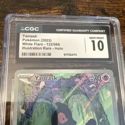 2025 Pokemon Yamask 122/086 Sv: White Flare Illustration Rare - Holo. CGC 10 - Image 2