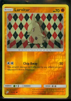 Pokemon LARVITAR 79/181 - Team Up - Rev Holo - MINT - Image 1