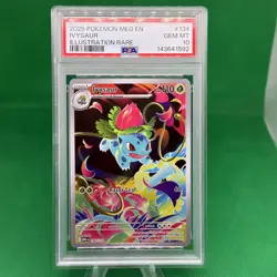 2025 POKEMON MEG EN-MEGA EVOLUTION ILLUSTRATION RARE #134 IVYSAUR PSA 10 - Image 1