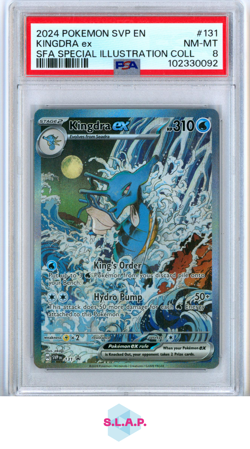 KINGDRA EX POKEMON 131 2024 SV BLACK STAR PROMOS HOLOFOIL ENGLISH PSA 8 - Image 1