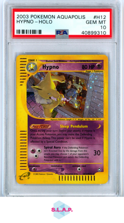 HYPNO-HOLO POKEMON AQUAPOLIS 2003 H12 PSA 10 - Image 1