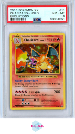 CHARIZARD-HOLO EVOLUTIONS POKEMON XY EVOLUTIONS 2016 11 PSA 8 - Image 1