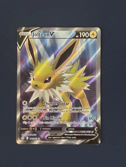 Pokemon TCG Jolteon v Evolving Skies 177/203 Holo Ultra Rare NM - Image 1