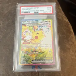 2024 POKEMON SSP EN-SURGING SPARKS SPECIAL ILLUSTRATION RARE PIKACHU EX PSA 9 - Image 1