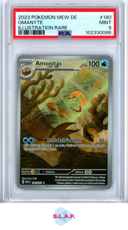 AMONITAS POKEMON 180/165 2023 151 HOLOFOIL GERMAN PSA 9 - Image 1