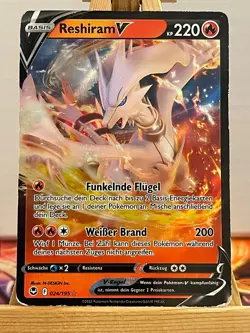Reshiram V 024/195 Silberne Sturmwinde Deutsch VG Pokemon - Image 1