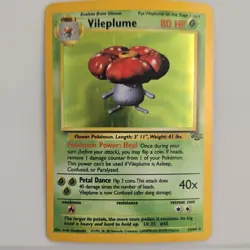 Pokemon Vileplume Jungle Holo Rare 15/64 Unlimited 80 HP Stage 2 1999 English - Image 1