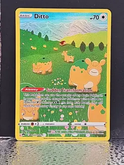 2023 Pokemon Crown Zenith GG22 Ditto Galarian Gallery Full Art Ultra Rare NM - Image 1