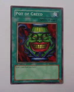 Pot of Greed SD1-EN015 (Common, 1st Edition, Lightly Played / LP) Yugioh - Image 1