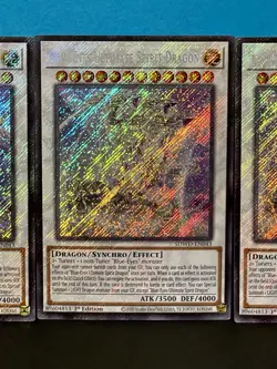 3x Blue-Eyes Ultimate Spirit Dragon | SDWD | Secret Rare | HOLO BLEED! | YuGiOh! - Image 3