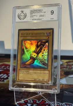 2002 Yugioh Exodia Right Leg Of The Forbidden One LOB-120 Ultra Rare PSA PGS 9 - Image 1