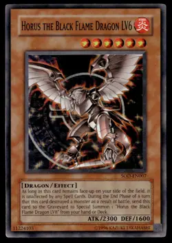 Horus the Black Flame Dragon LV6 SOD-EN007 Super Rare Soul of the Duelist YuGiOh - Image 1