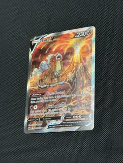 Pokemon Entei v Holo Ultra Rare TCG Card Crown Zenith Galarian Gallery GG36/GG70 - Image 2