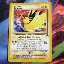 Pokemon TCG Card - Zapdos #23 WoTC Black Star Promo LP Vintage - Image 1