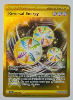 Reversal Energy 266/182 SV04: Paradox Rift Gold Hyper Rare Pokemon Card - Image 1