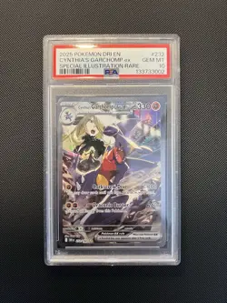 PSA 10 Cynthia’s Garchomp ex 232/182 Destined Rivals 2025 Pokemon Card TCG - Image 1