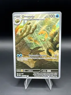 Omanyte 180/165 Scarlet & Violet 151 Full Art Holo Pokemon Card - Image 1