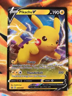 Pikachu V - SWSH061 - Promo Rare Holo Card - Pokemon Shining Fates VG - Image 1
