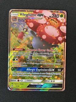 Pokemon Vileplume GX 4/236 SM Cosmic Eclipse Holo Ultra Rare Card Erika NM - Image 1