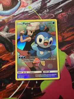 Pokemon TCG Piplup Holo Secret Rare Card Cosmic Eclipse 239/236 - Image 1