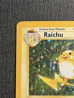 Pokemon TCG Raichu Base Set Holo Rare Card 14/102 Vintage WOTC LP+ - Image 2