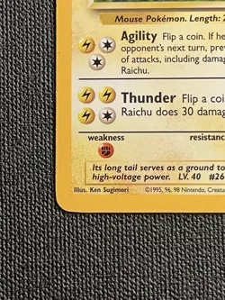 Pokemon TCG Raichu Base Set Holo Rare Card 14/102 Vintage WOTC LP+ - Image 5