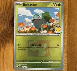 Bulbasaur 001/132, NM 2026 Pokemon Day Stamped Promo, League Card, Reverse Holo - Image 1