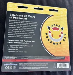 Pokemon Day 2026 Collection Box Pikachu Promo Card Coin Booster Packs English - Image 2