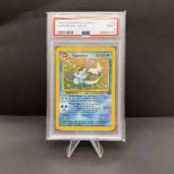 Pokemon TCG Vaporeon Holo Jungle Card 12/64 1999 PSA 9 - Image 1