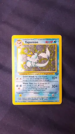 Pokemon Vaporeon Jungle Holo Card 12/64 (Played Condition) - Image 1
