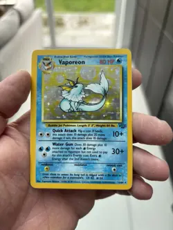 1999 Vintage Pokemon Vaporeon 12/64 Jungle Set Holo NM Condition - Image 1