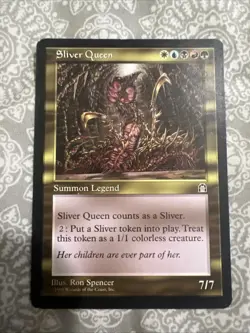 Mtg 🔥🔥 Sliver Queen 🔥🔥 Stronghold DAMAGED🌟 VINTAGE Magic The Gathering - Image 1