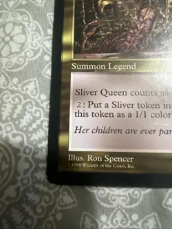 Mtg 🔥🔥 Sliver Queen 🔥🔥 Stronghold DAMAGED🌟 VINTAGE Magic The Gathering - Image 5