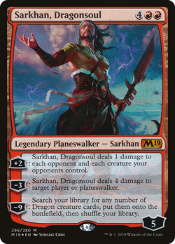 Sarkhan, Dragonsoul #296 (Foil) (MP) Core Set 2019 M19 Magic MTG - Image 1