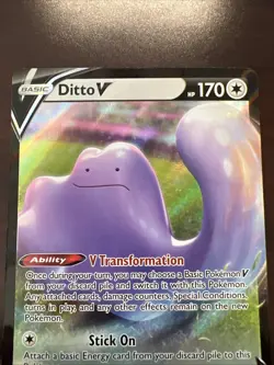 Pokemon Card Ditto V 050/072 Shining Fates Half Art Rare Near Mint - Image 3