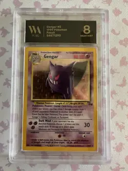 Pokemon Gengar 5/62 Fossil Holo Rare 1999 WAG 8 - Image 1