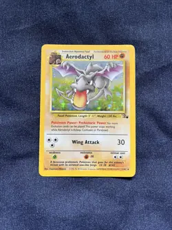 Pokemon TCG Aerodactyl 1/62 Fossil Holo Unlimited Rare Card - Image 1
