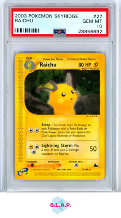 RAICHU POKEMON SKYRIDGE 2003 27 PSA 10 - Image 1