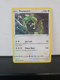 Pokemon TCG Promo SWSH029 Cosmos Holographic Rayquaza Near Mint VERY CLEAN - Image 1