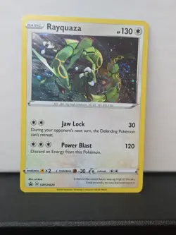 Pokemon TCG Promo SWSH029 Cosmos Holographic Rayquaza Near Mint VERY CLEAN - Image 5