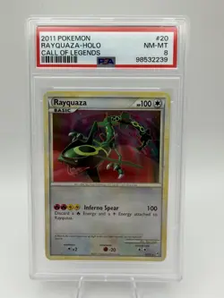 Pokemon Rayquaza Call of Legends Holo Rare Basic 100HP #20/95 PSA 8 English 2011 - Image 1