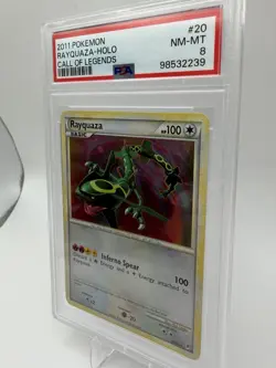 Pokemon Rayquaza Call of Legends Holo Rare Basic 100HP #20/95 PSA 8 English 2011 - Image 2