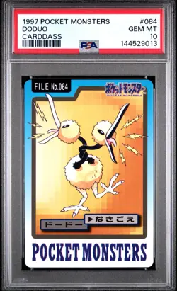 PSA 10 2026 CERT DODUO 1997 POCKET MONSTERS CARDDASS #084 - Image 1
