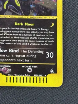 Pokemon TCG Umbreon H29/H32 Aquapolis Holo Rare - Image 4