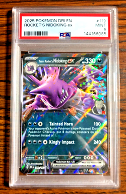 Team Rocket's Nidoking EX DR #119 - PSA MINT 9 - Destined Rivals - Pokemon TCG - Image 1
